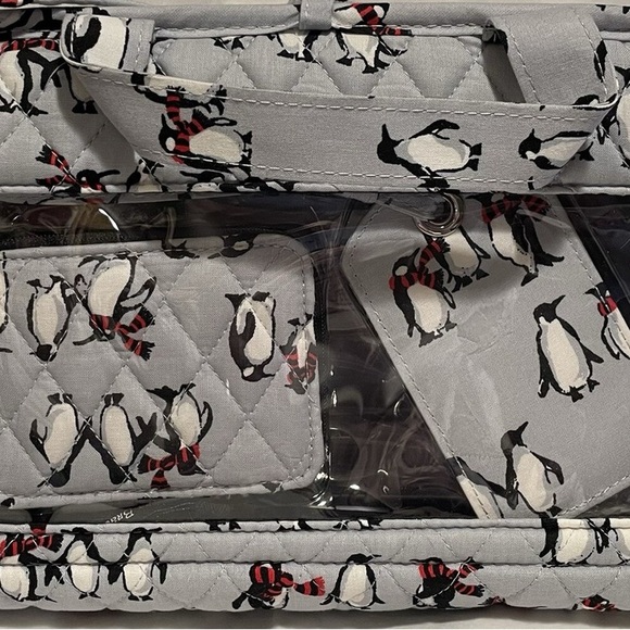 Vera Bradley, playful penguin travel Bag 3 piece set - Picture 2 of 8